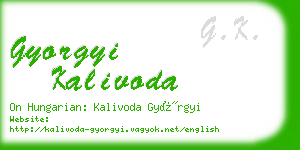 gyorgyi kalivoda business card